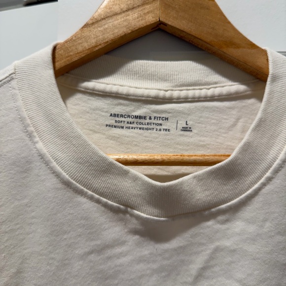Abercrombie & Fitch Cream Long-Sleeve Tee with Nantucket Embroidery - Picture 2 of 4